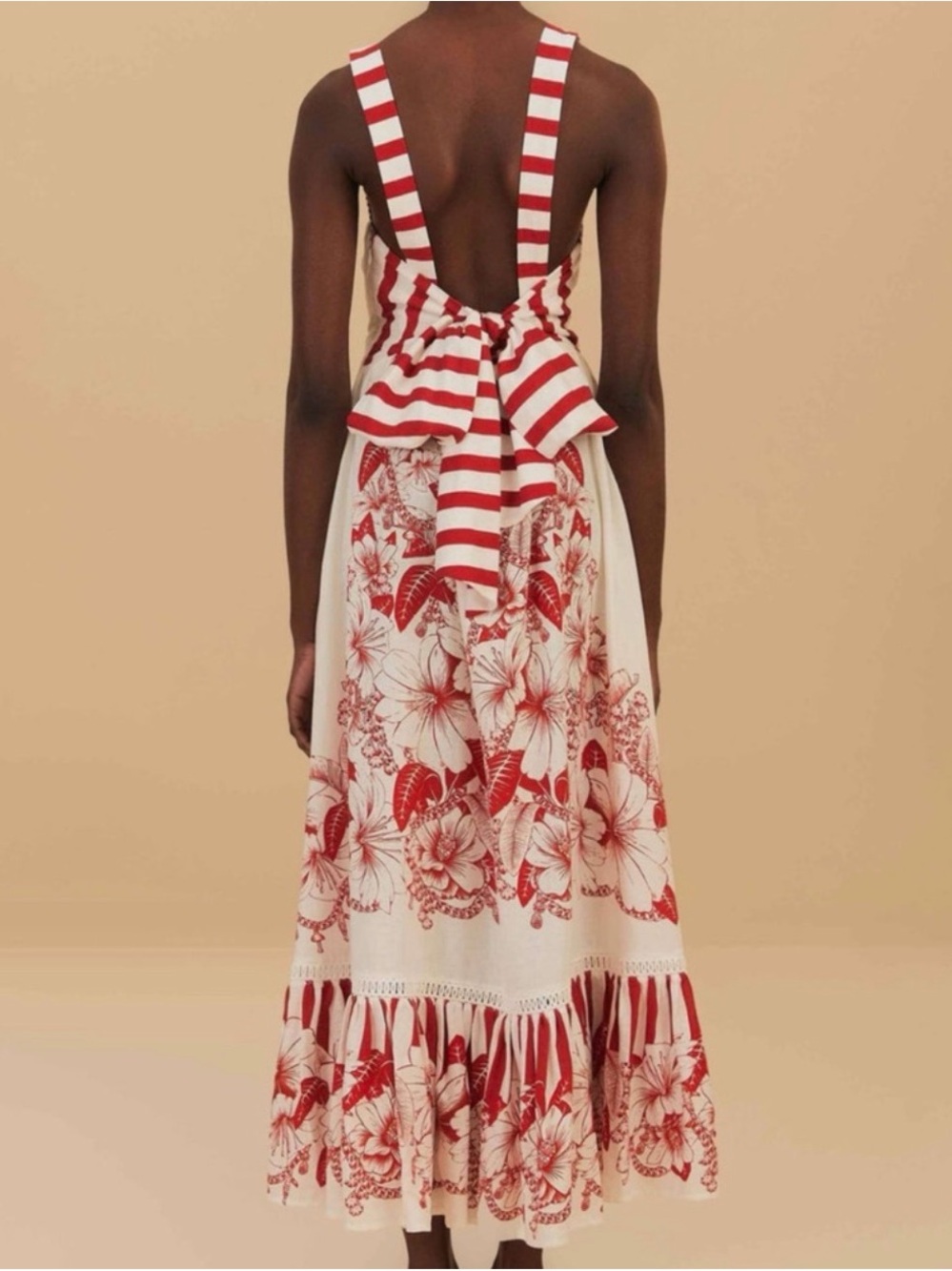 FARM Rio Off-White Floral Chains Maxi Dress Size L NWT - Picture 10 of 10